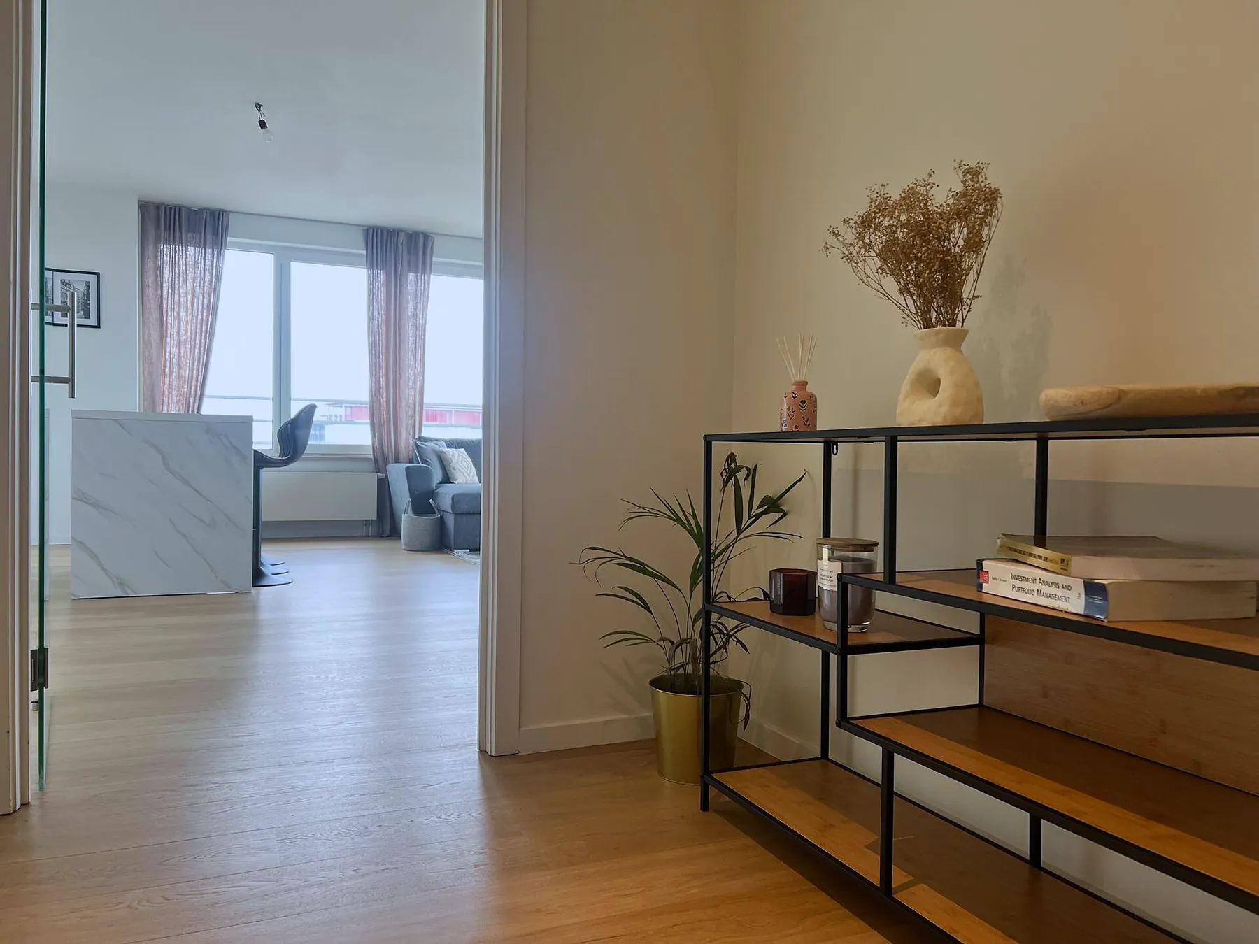 Entrance hall with shelving