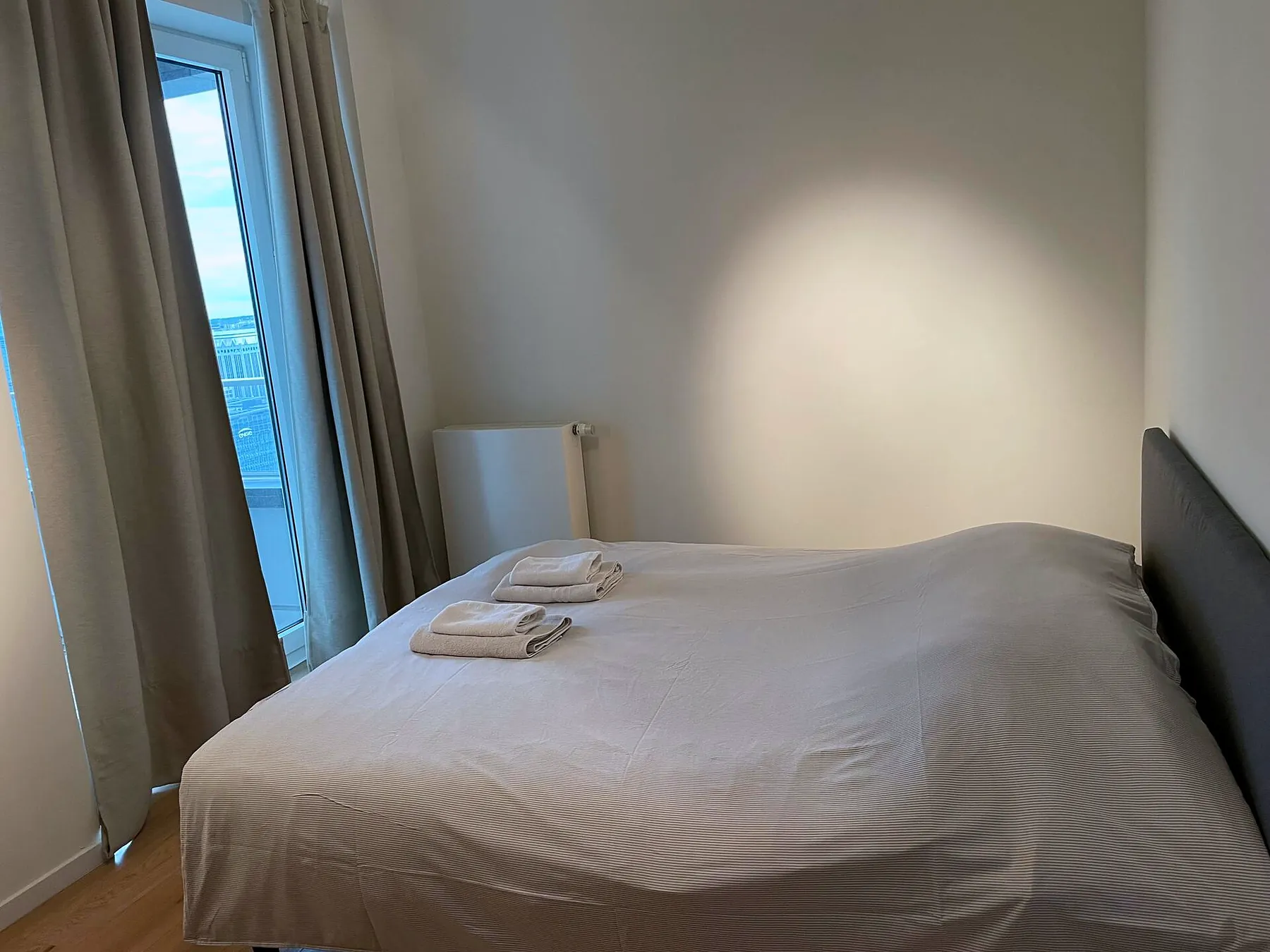 Bedroom with soft evening light