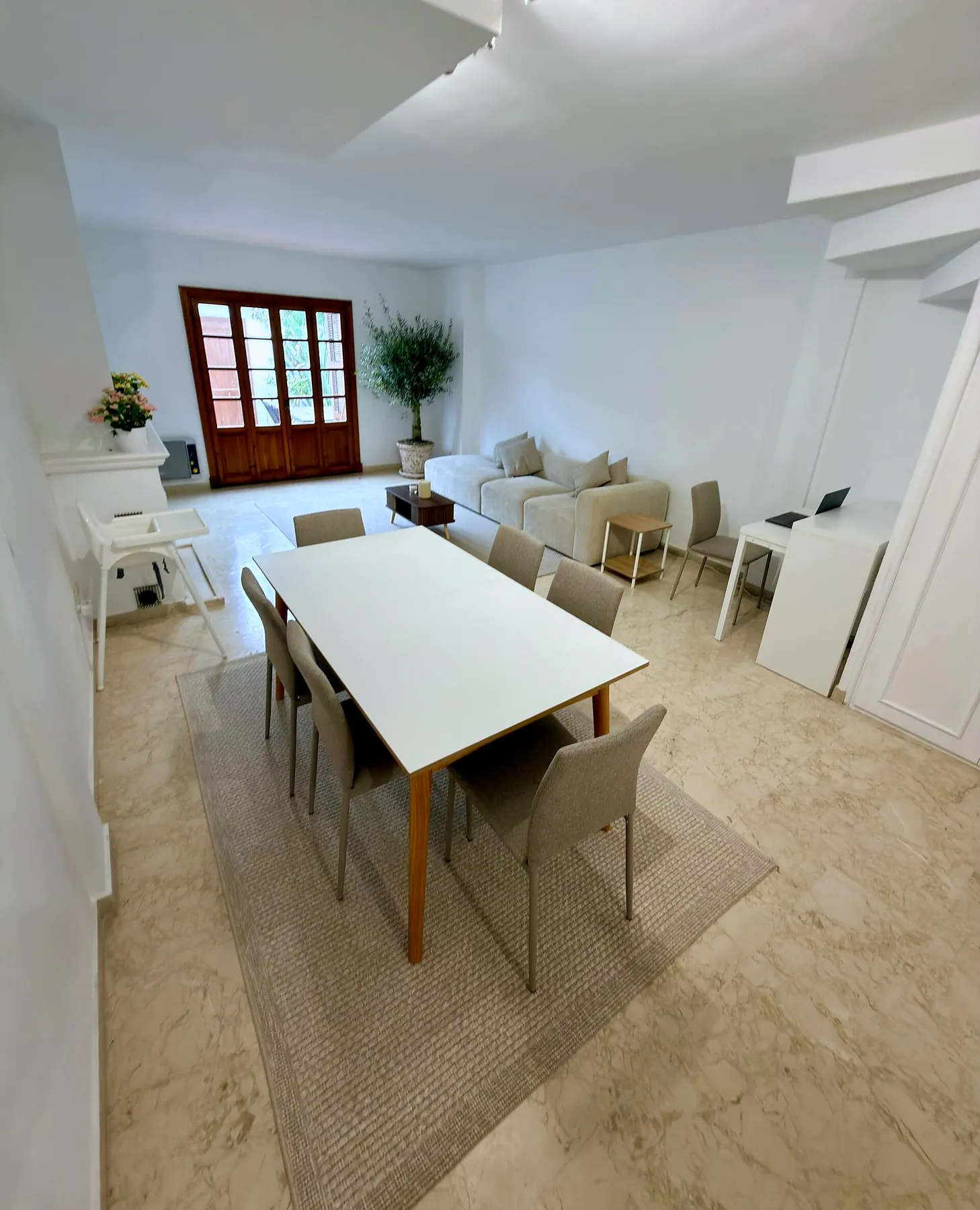 Dining table and chairs