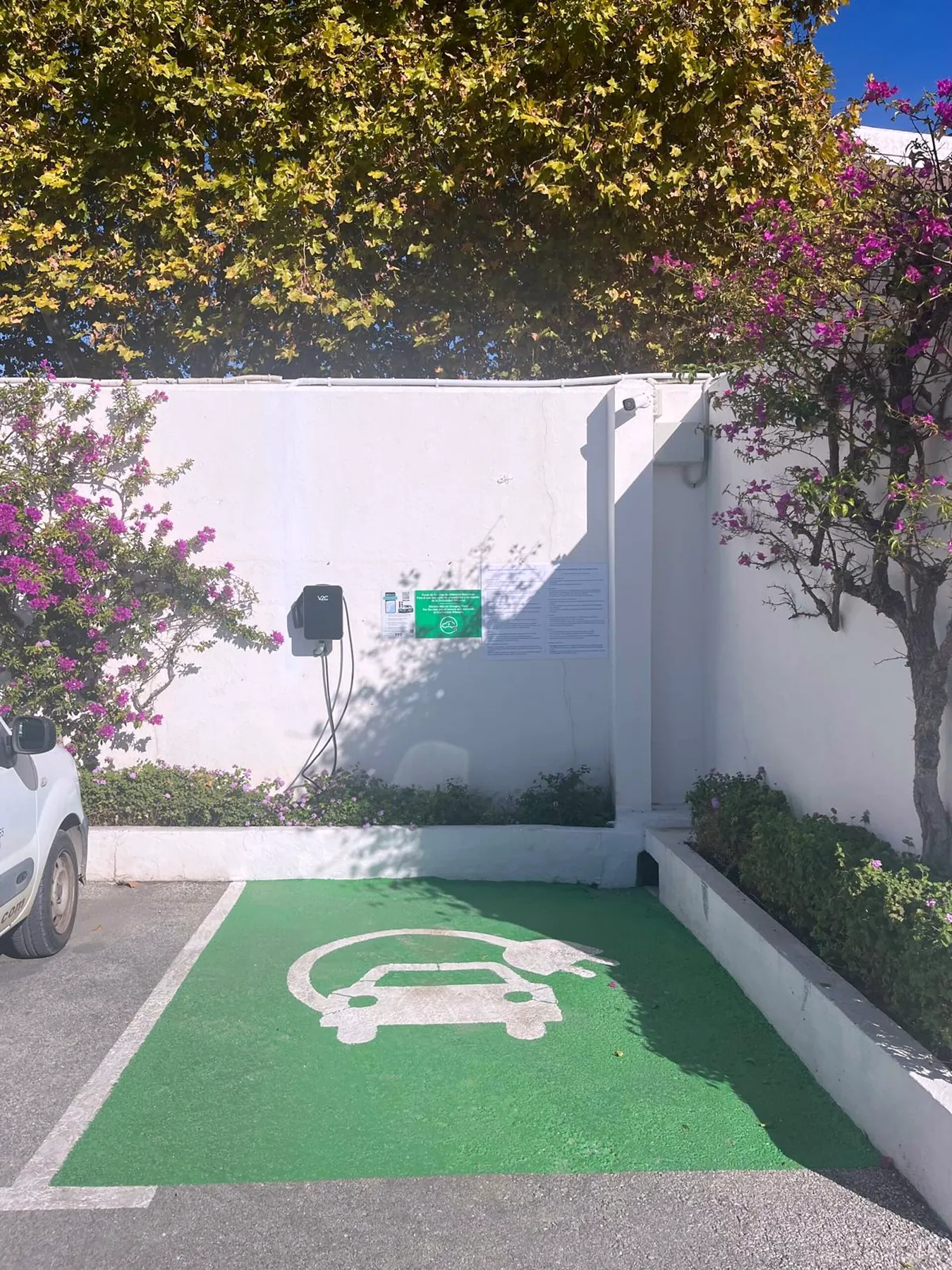 Parking area within the resort
